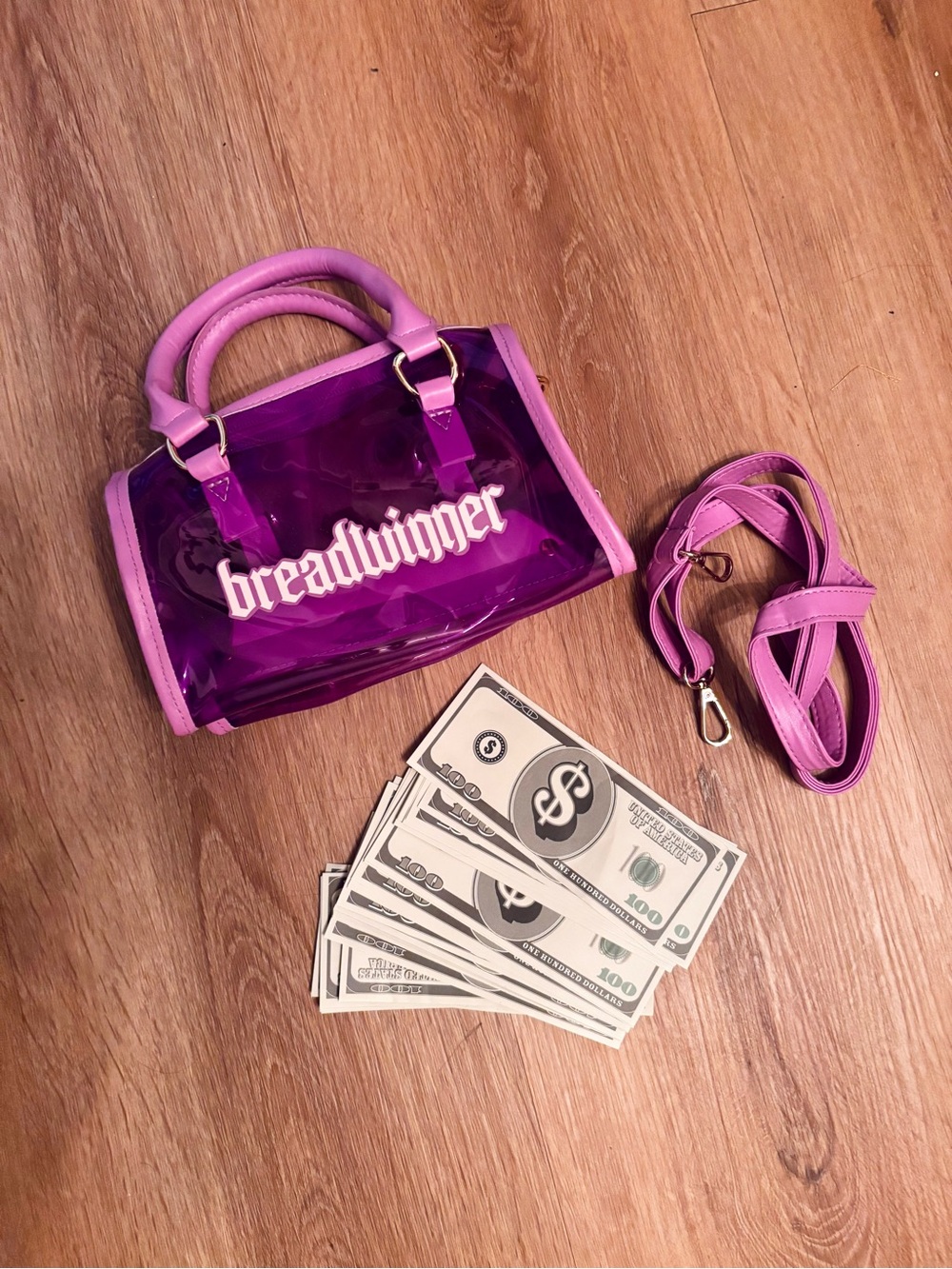 Kacey Musgraves Breadwinner Purple Clear Bag with Star Crossed Beanie
